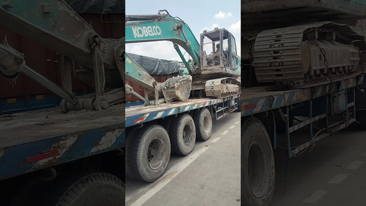 kobelco excavator loading truck | excavator video 