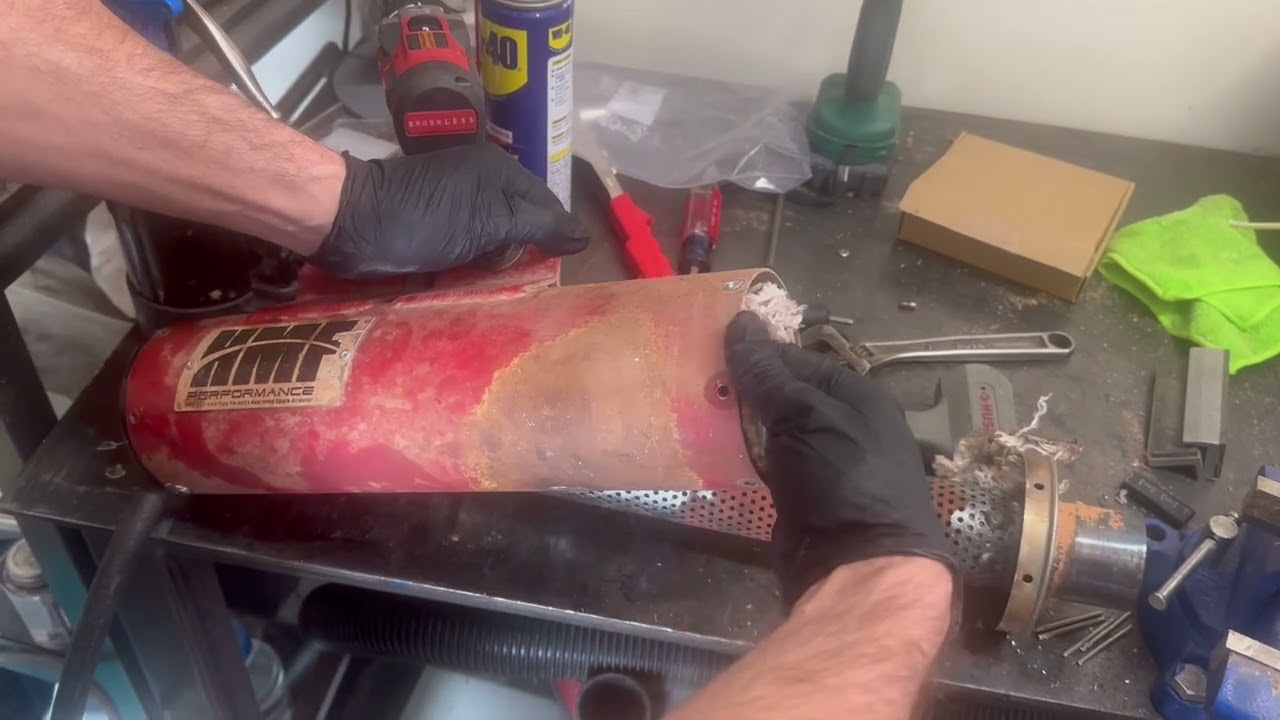 HMF exhaust repack easy way