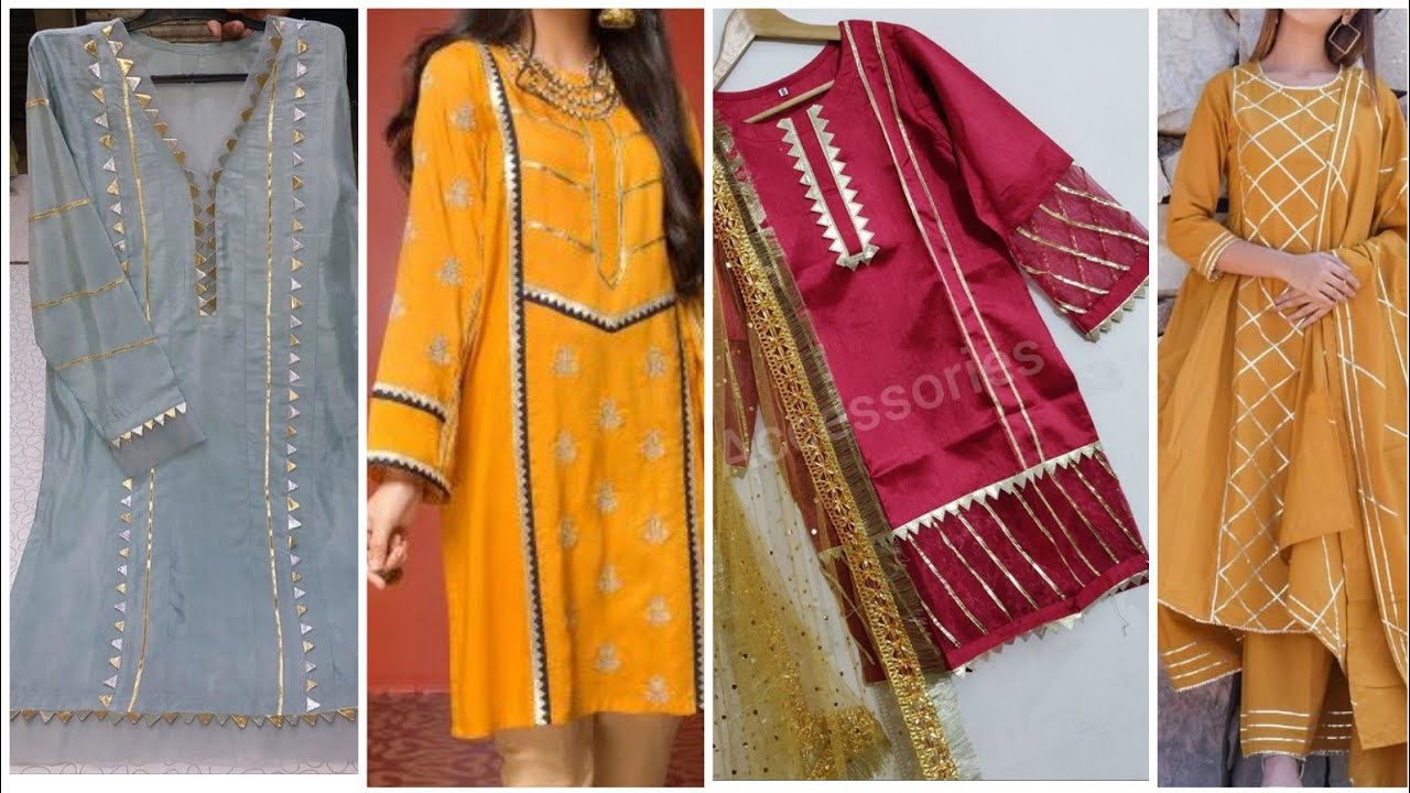 Upcoming Usefull Kurtis Designing With Gotta/Kiran/Dhanak & Patches Work Summer Dress #EidWear
