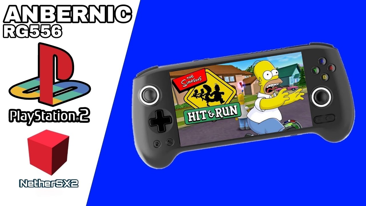 ANBERNIC RG556 - The Simpsons Hit & Run PT-BR  - PlayStation 2/NetherSX2 v1.5 - Vulkan 1,5x