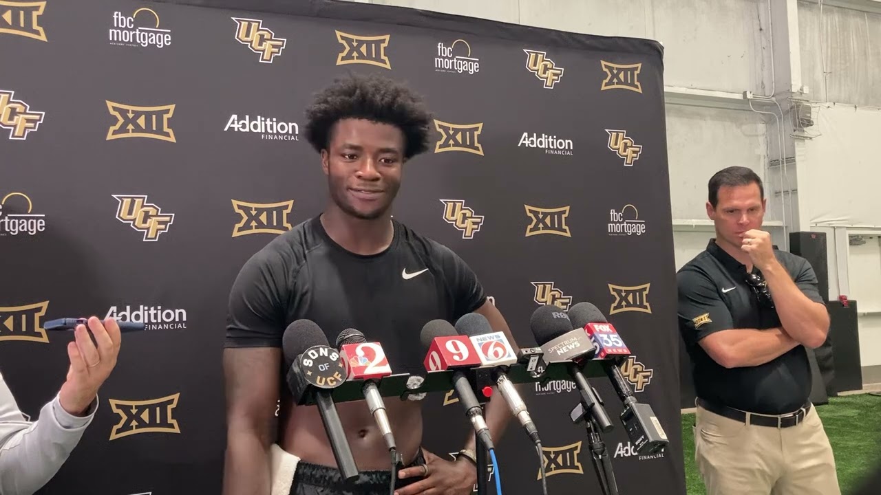 UCF quarterback Jacurri Brown on the 2025 spring football camp