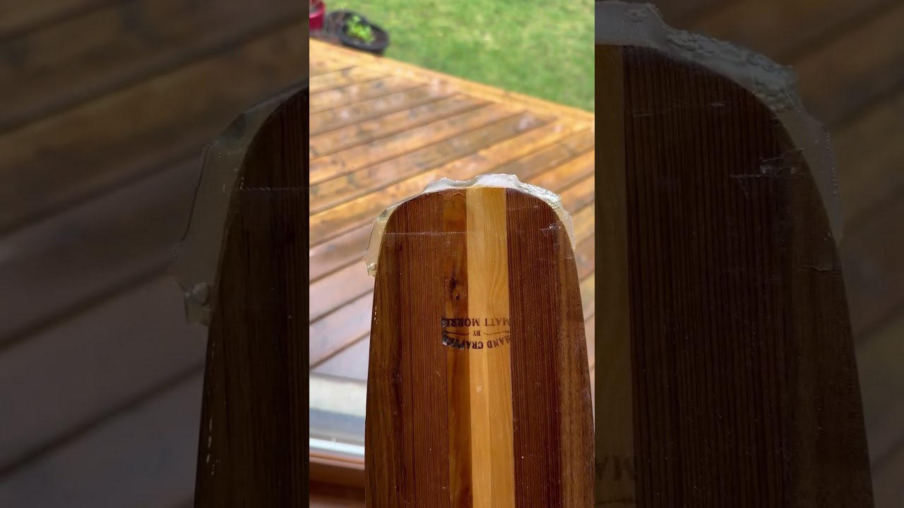 Epoxy tip applied to paddle 