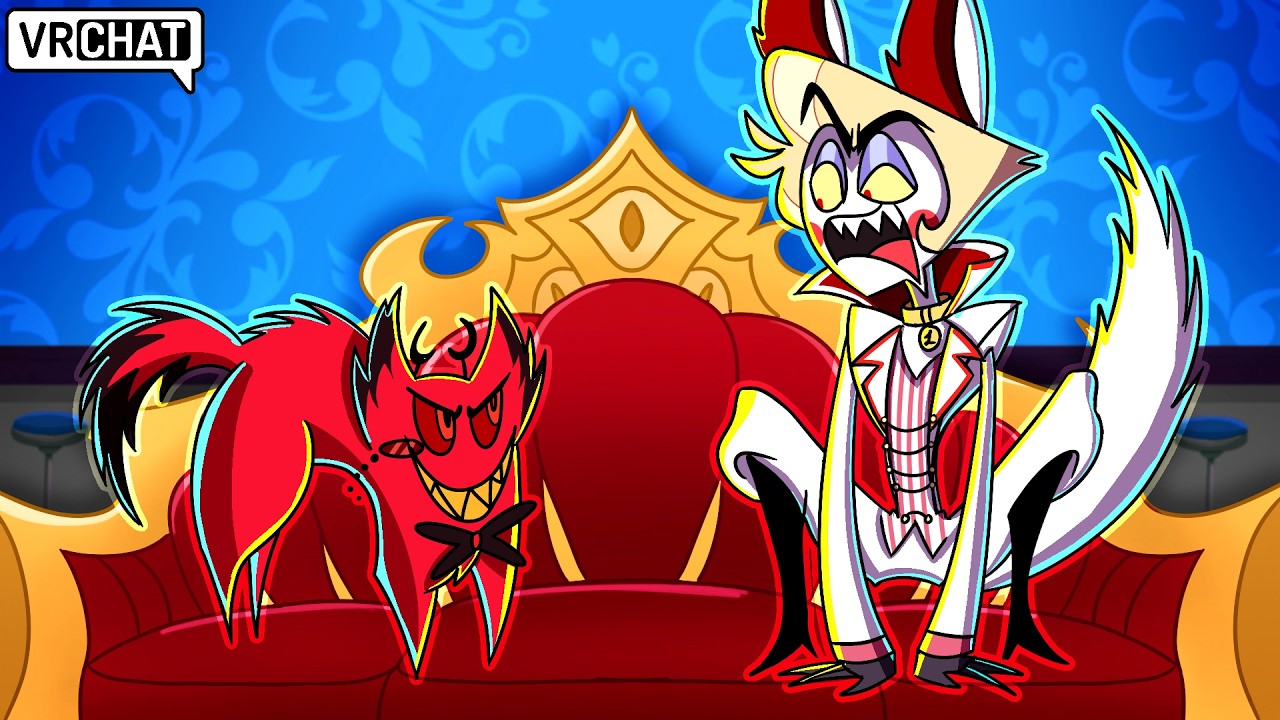 Dog Lucifer vs Cat Alastor! Hazbin Hotel Battle of the Furries in VRChat