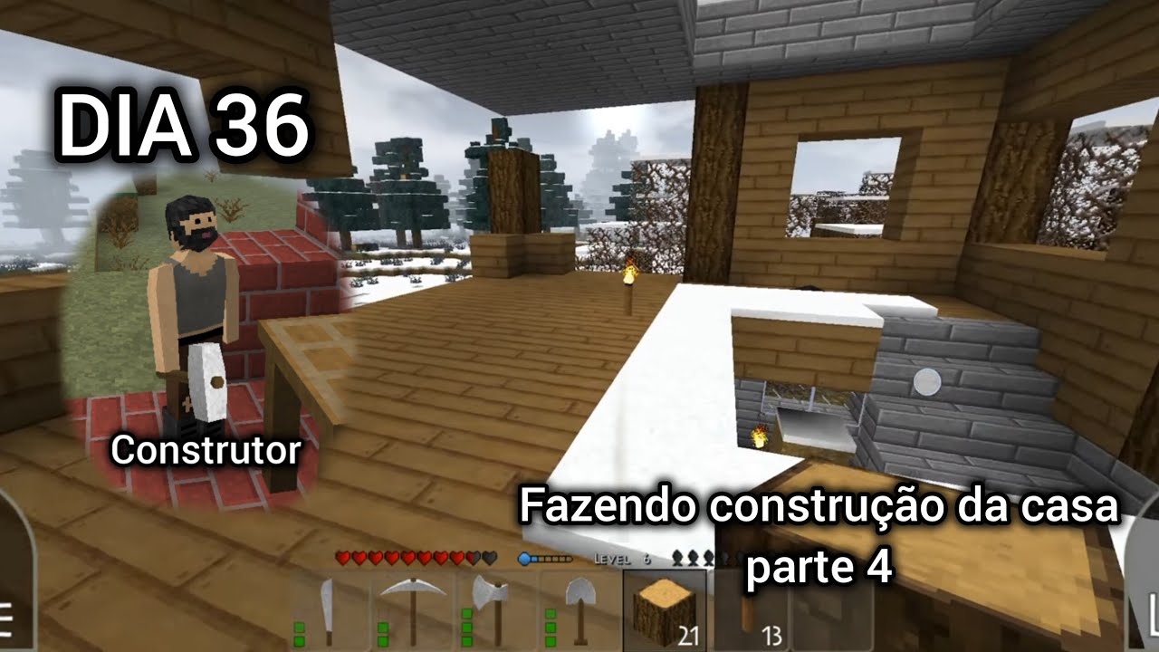 Survivalcraft 2 episódio 37 celular, a preparação da casa.