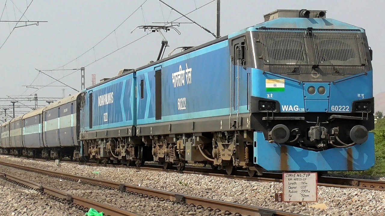 Powerful Loco Snail 🐌 Acceleration | WAG 12 with NMG | Indian Railways 