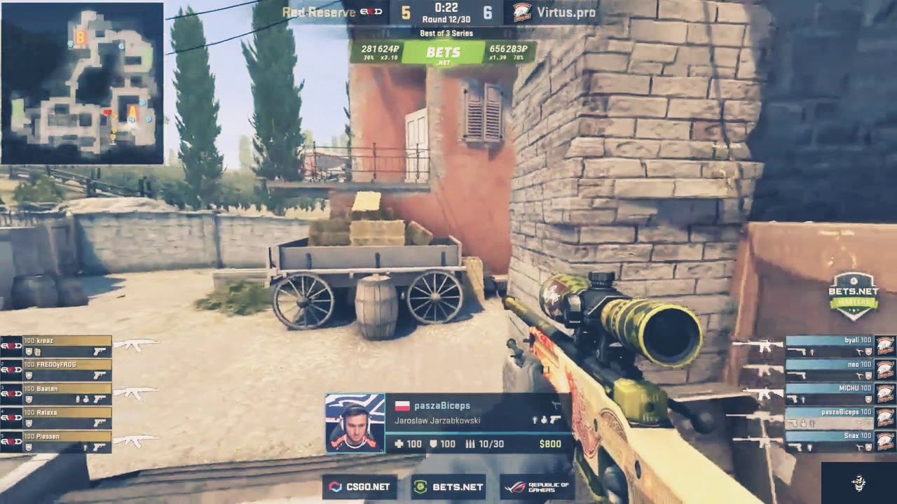 Отличная игра от Virtus.pro. Cs GO. Red Reserve VS Virtus.pro