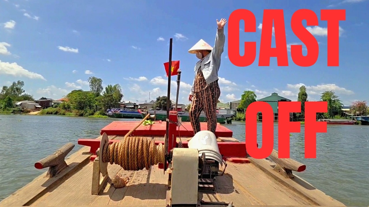 Follow a Female Boat Captain on a Busy Rice Loading Day | Mekong River