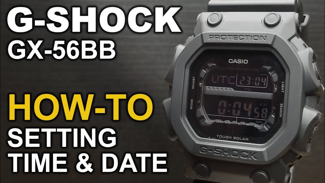 Gshock GX-56BB - The king - Setting time and date tutorial on module 3221