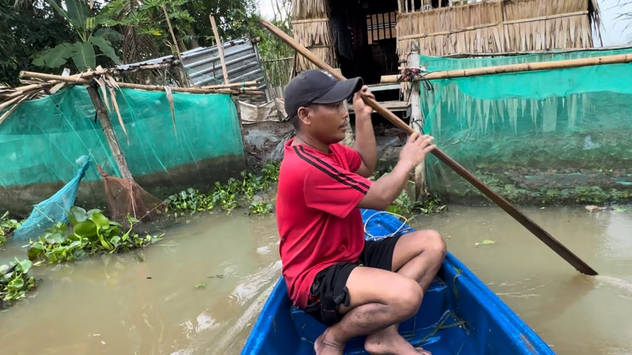 Buổi chiều thầy trò trên dòng sông dở lưới 