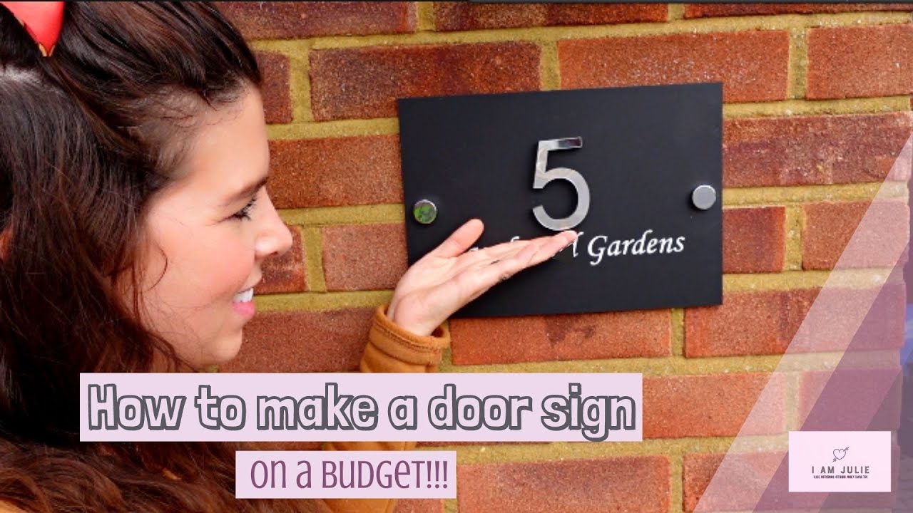 How to make a door sign on a budget | Door signage idea for front door | DIY VLOG