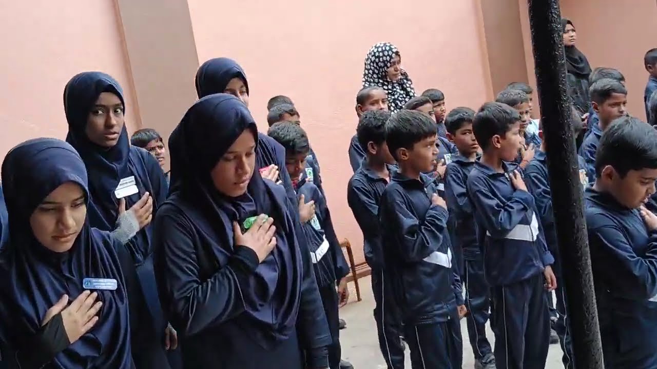 Salam Farmande during 8th Hussain Day at Zain Public School 