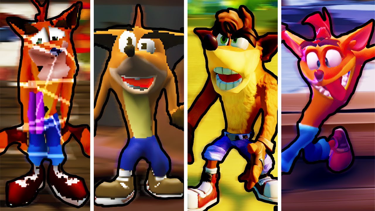Evolution of Crash Idle Animations (1996-2021)