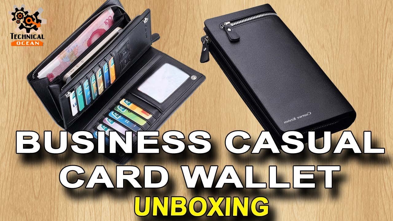 Multifunction Elegant Business Fashion Casual Long Wallets-Technical Ocean 09