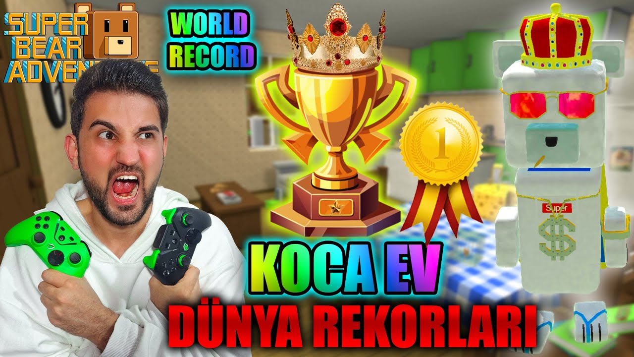 KOCA EV SPEEDRUN DÜNYA REKORLARI - BÜTÜN REKORLAR! | Super Bear Adventure Multiplayer