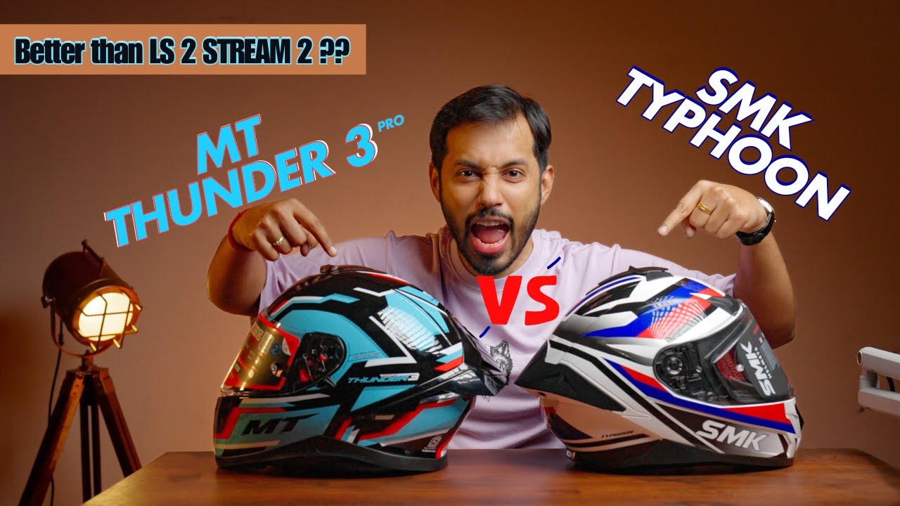 MT Thunder 3 pro VS SMK Typhoon Which is the best Helmets within Rs.7000 ECE 22.06
