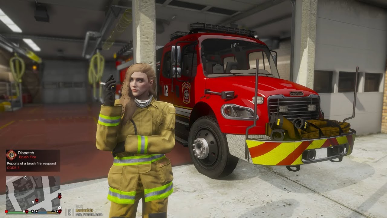 Gta 5 LSFDFR Playing As Female SAFR Rescue Tender - FireFighter/Fire Callouts! #gta #gta5 #lspdfr