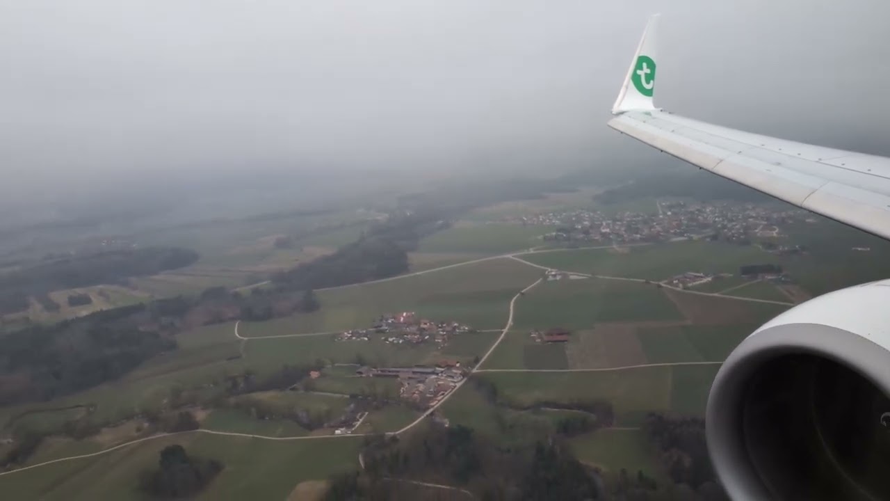 Transavia 737-800 landing at Salzburg Airport W. A. Mozart (SZG) - PH-HZO
