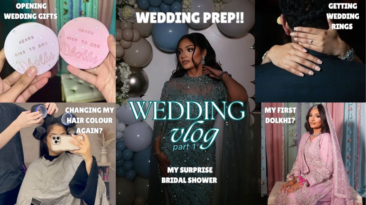 WEDDING VLOG PART 1 | Wedding prep? Bridal shower! My first dolkhi? Collecting wedding rings & more!