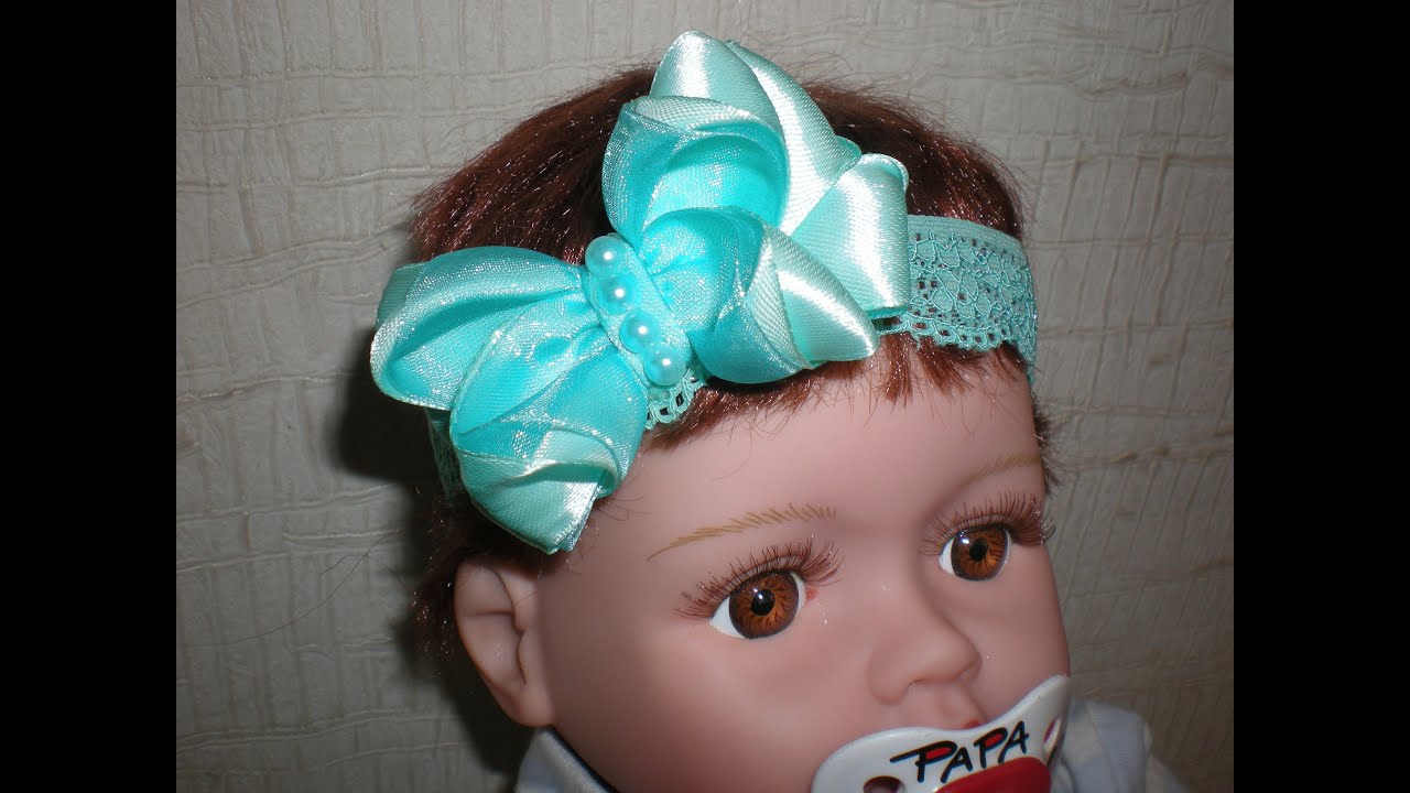 Бант своими руками. Повязка- резинка для малышки.  /DIY / Make Hair Bow