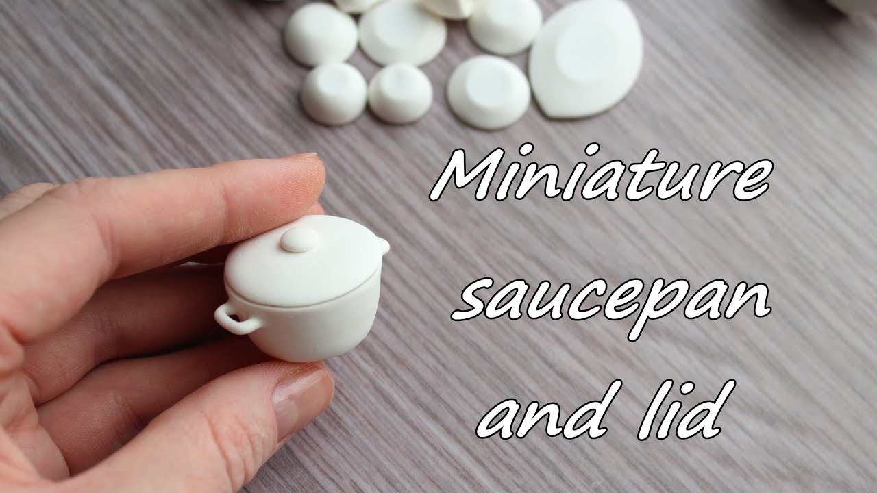 Miniature saucepan and lid. Tutorial. Polymer clay.