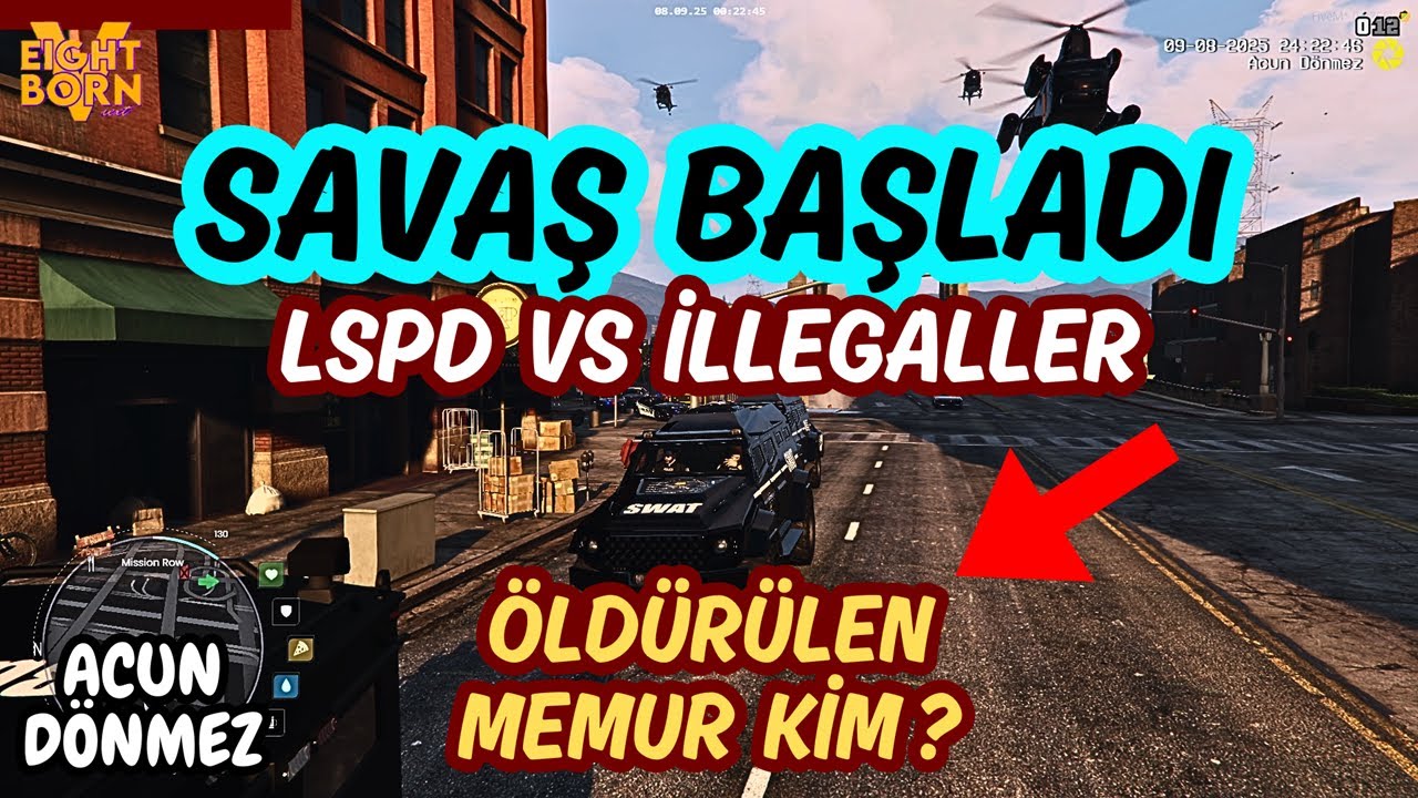 SAVAŞ BAŞLADI | LSPD VS İLLEGALLER | ÖLEN MEMUR KİM ? | EightbornV Next | Acun Dönmez