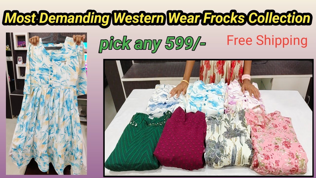 Most Demanding Western Wear Frocks Collection @9966118312 Pick any 599#trending #fashion