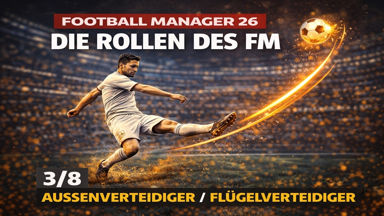 Alle Rollen im Football Manager erklärt – Teil 3: Die Außen/-Flügelverteidiger (ab FM26 Guide) FM 26