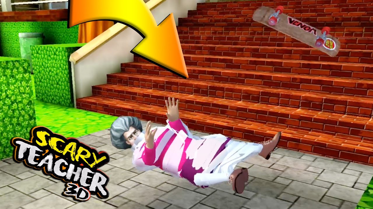 🛹 PANI TEODOR JEŹDZI NA DESKOROLCE?! ZAWINĄŁEM JĄ W FOLIĘ! | Scary Teacher 3D 🛹
