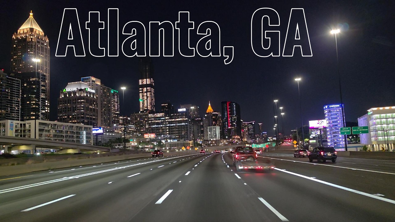 4K POV Atlanta Night Drive 🌃🚗 | Relaxing ASMR City Vibes ✨ | Scenic Night Cruise Through Atlanta GA