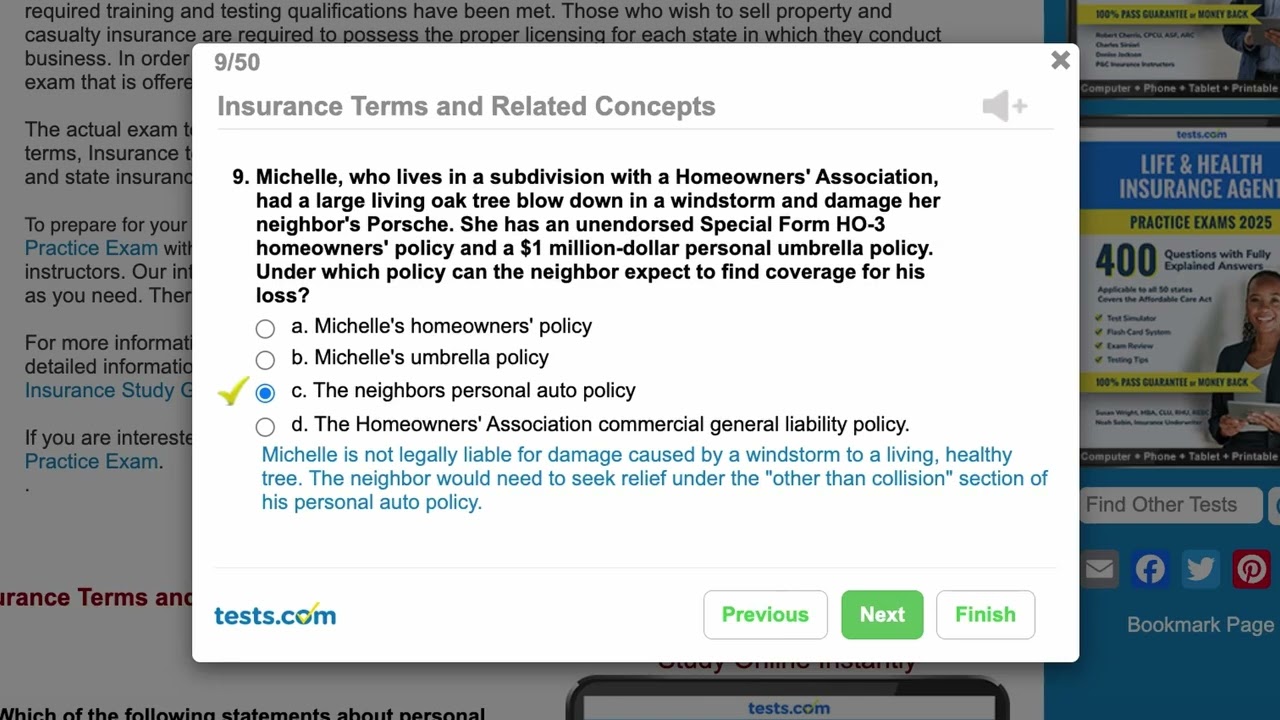 P&C (Property & Casualty) Insurance Agent Practice Test