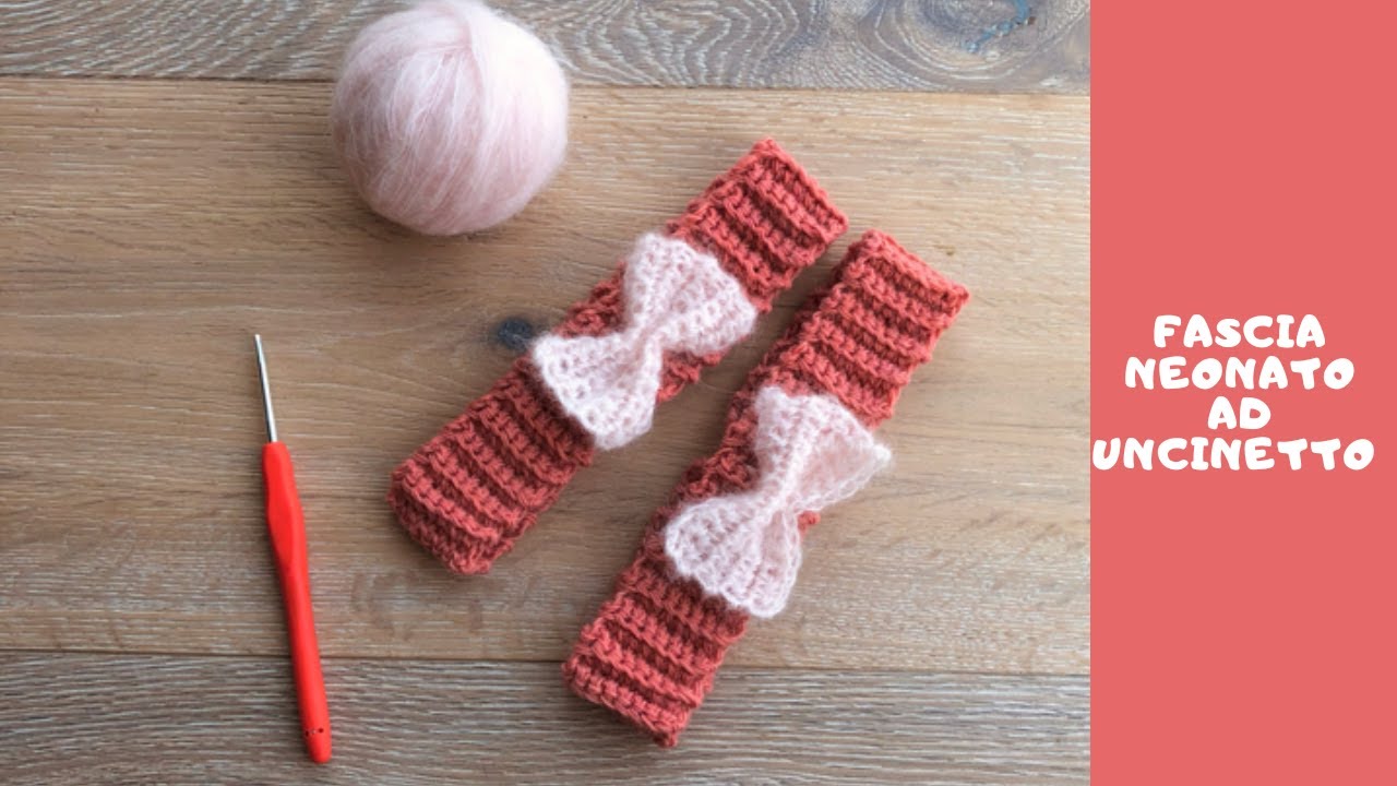 Tutorial Fascia uncinetto neonato - punto coste uncinetto facile - handmade easy crochet baby
