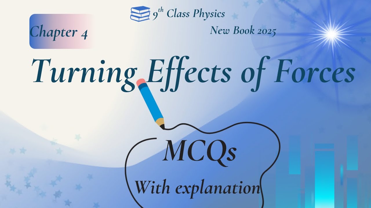 Class 9 Physics Chapter 4 MCQs | PTB New Book 2025 | Turning Effects of Forces