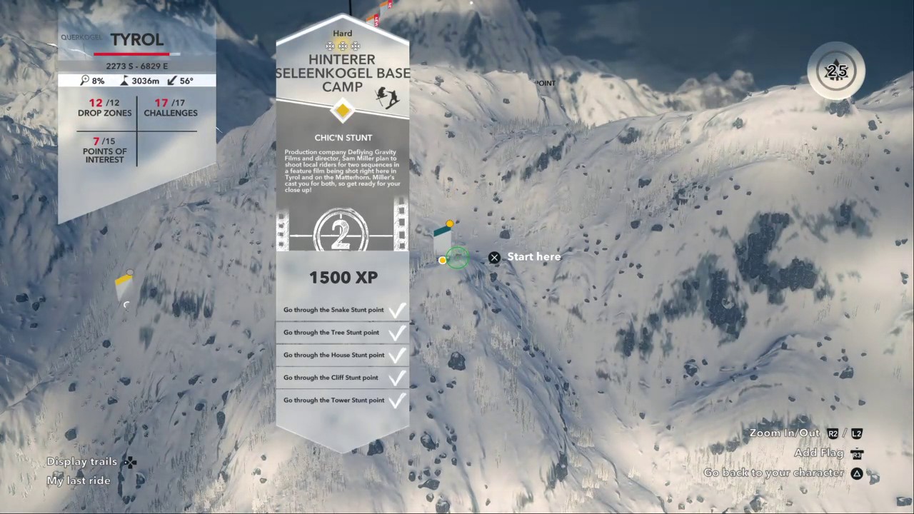 The Viking is playing Steep all drop zones on Tyrol