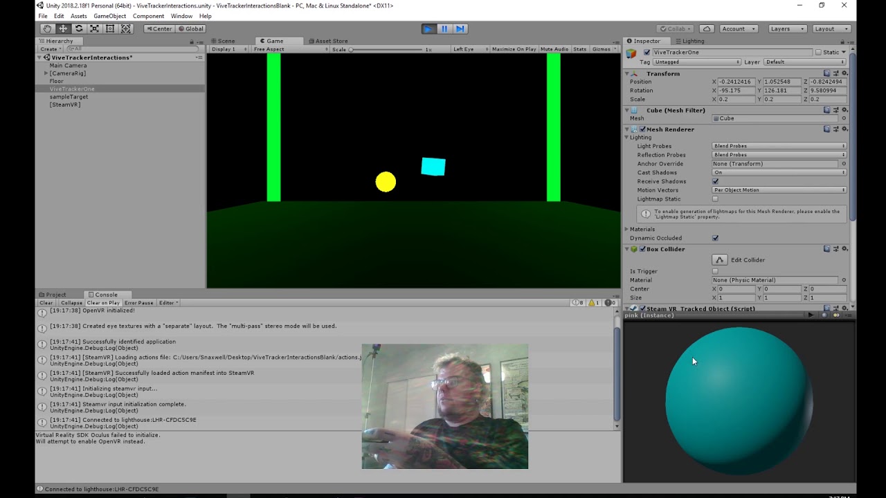 Vive Tracker Interactions