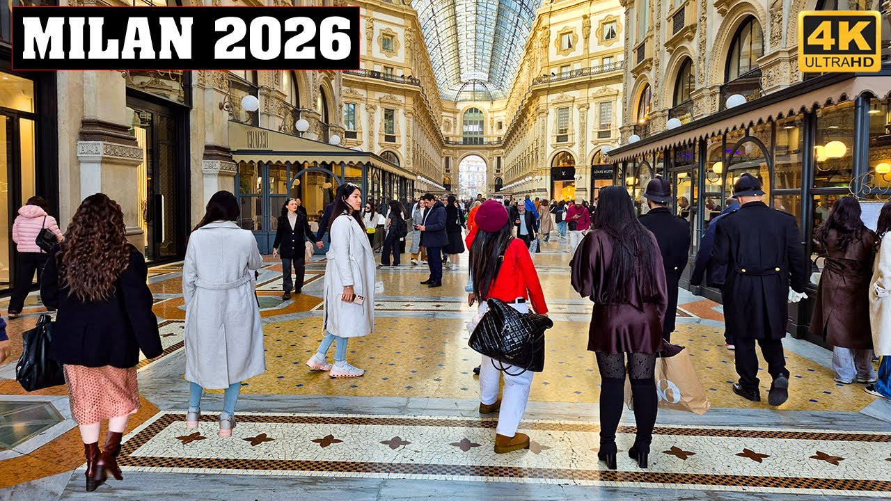 MILAN ITALY  WALK JANUARY 2026 | 4K 60FPS ☀️ BEAUTIFUL SUNNY DAY ✨
