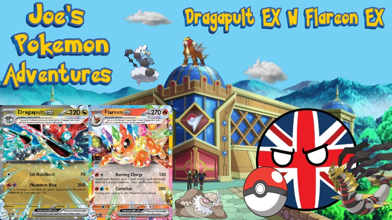 Dragapult EX W Flareon EX. Showcasing my decklist. Pokémon Trading Card Game