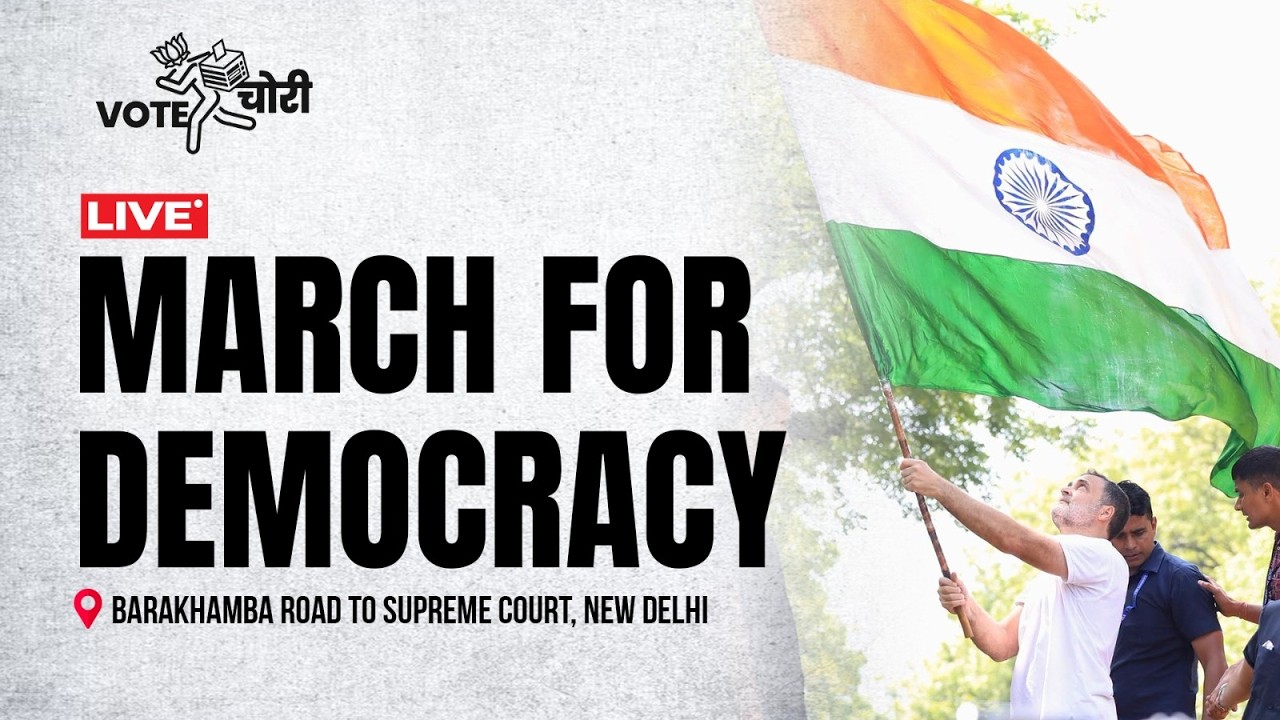 LIVE: Chalo Delhi | March For Democracy | Barakhamba Road to Supreme Court | New Delhi