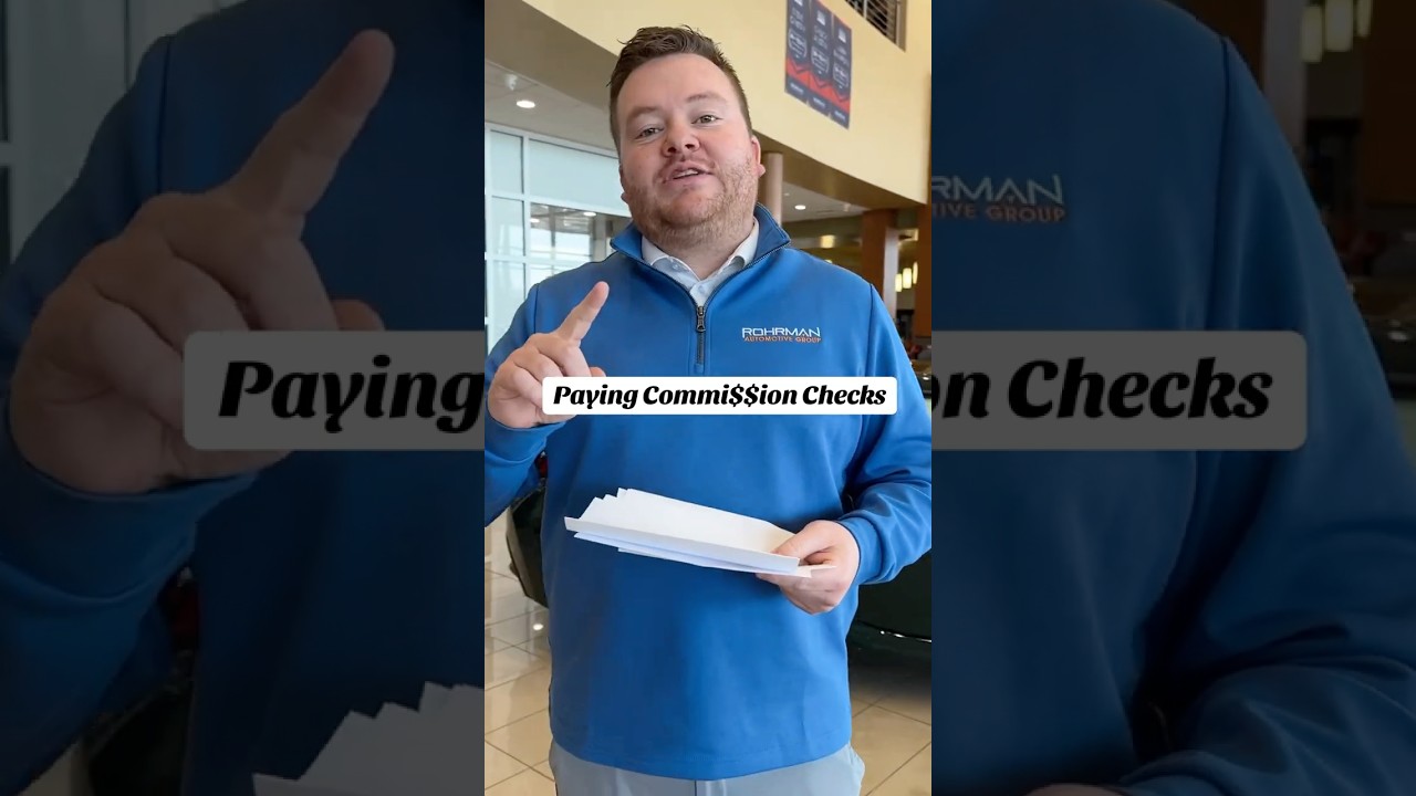 Paying out commission checks! live reactions from car salesman 