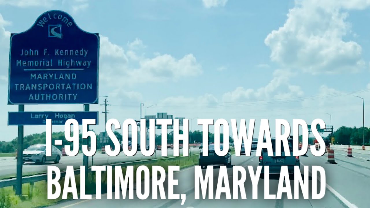 Driving through Interstate 95 South towards Baltimore, Maryland
