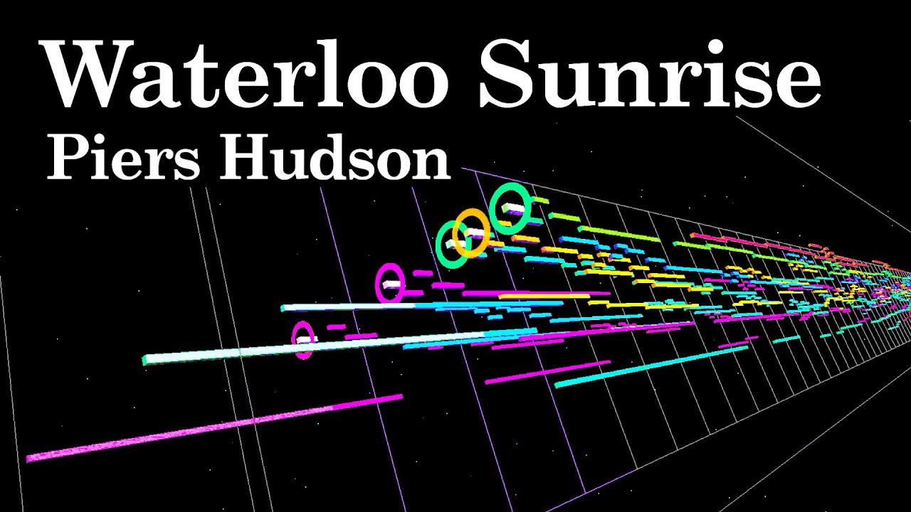 Piers Hudson - Waterloo Sunrise (MIDITrail 3D Animation)