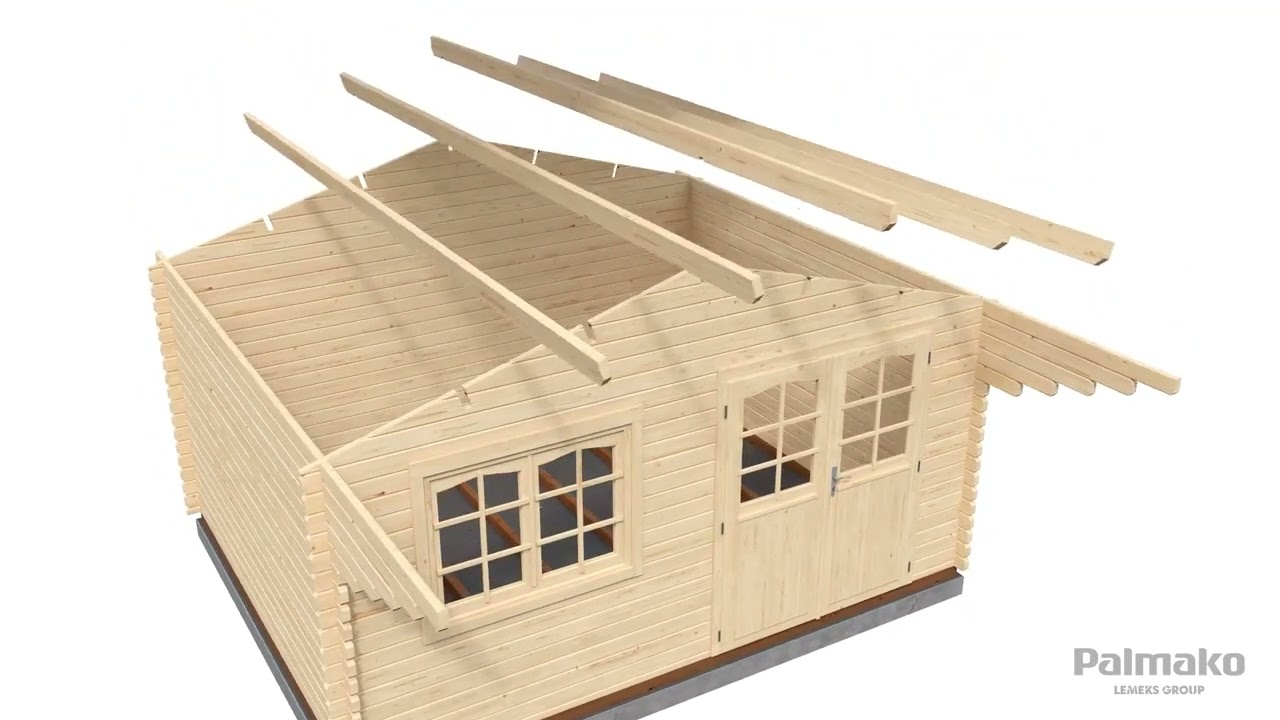 Palmako Sally Wood Log Cabin Assembly Video