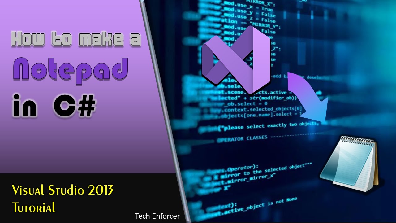 How to Create a Simple Notepad in C# using Visual Studio 2013