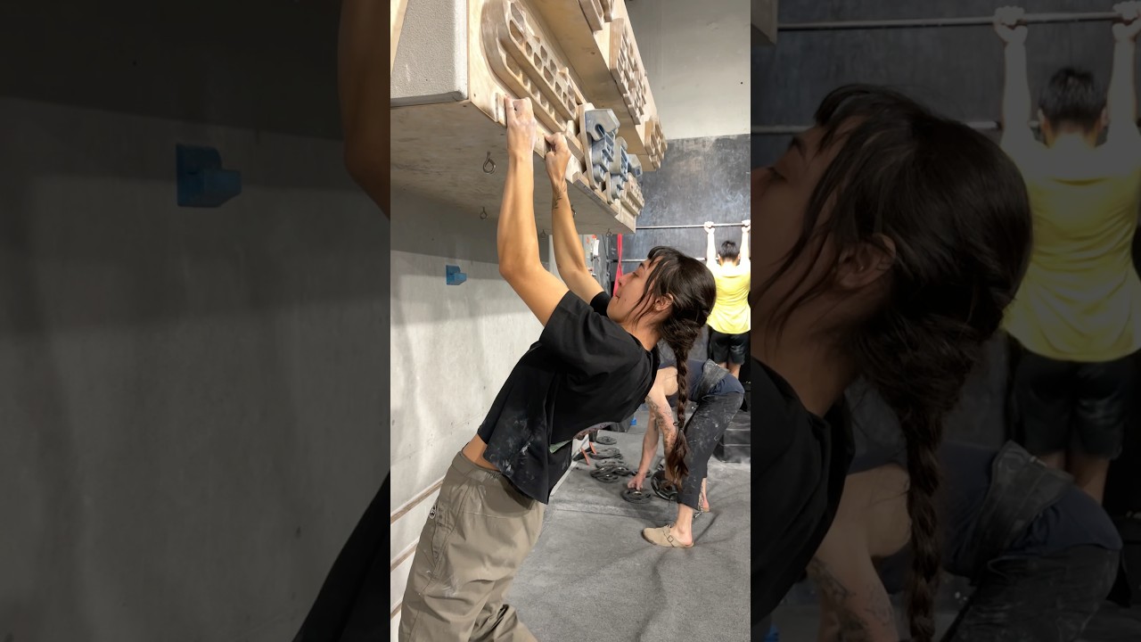 I couldn&rsquo;t believe it 🤯🤩 8mm half crimp (no thumb) #climbing #hangboarding #microcrimp