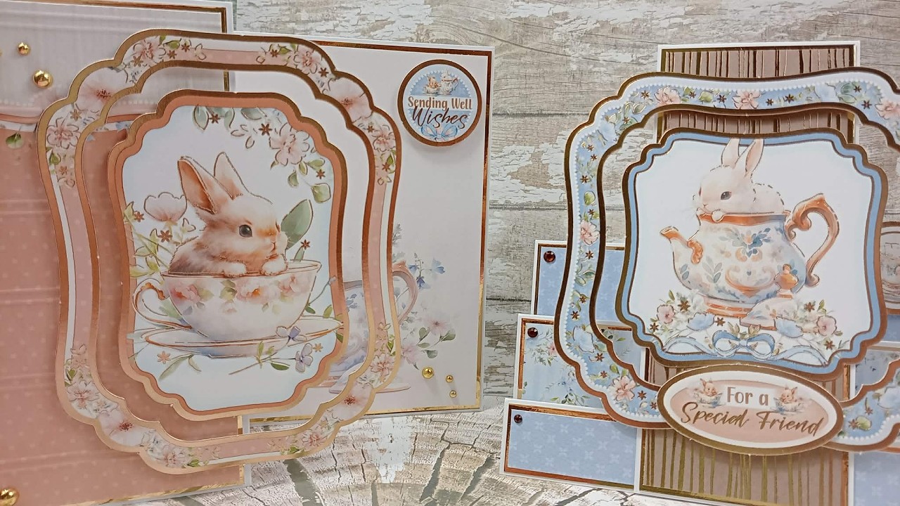 Cardmaking with Hunkydory's Member Free Gift Hoppy Days collection  - Time for Tea