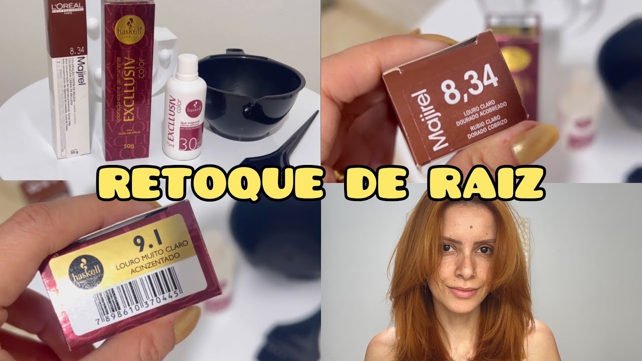 Retoque do Ruivo: Majirel 8.34 + 9.1 Exclusiv color - Ruivo doce de leite para um Outono suave