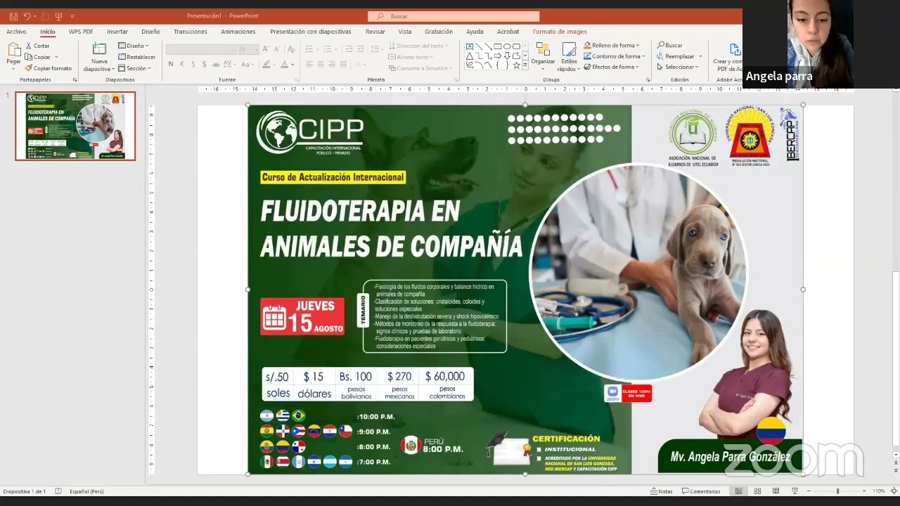 CURSO: FLUIDOTERAPIA EN ANIMALES DE COMPAÑIA
