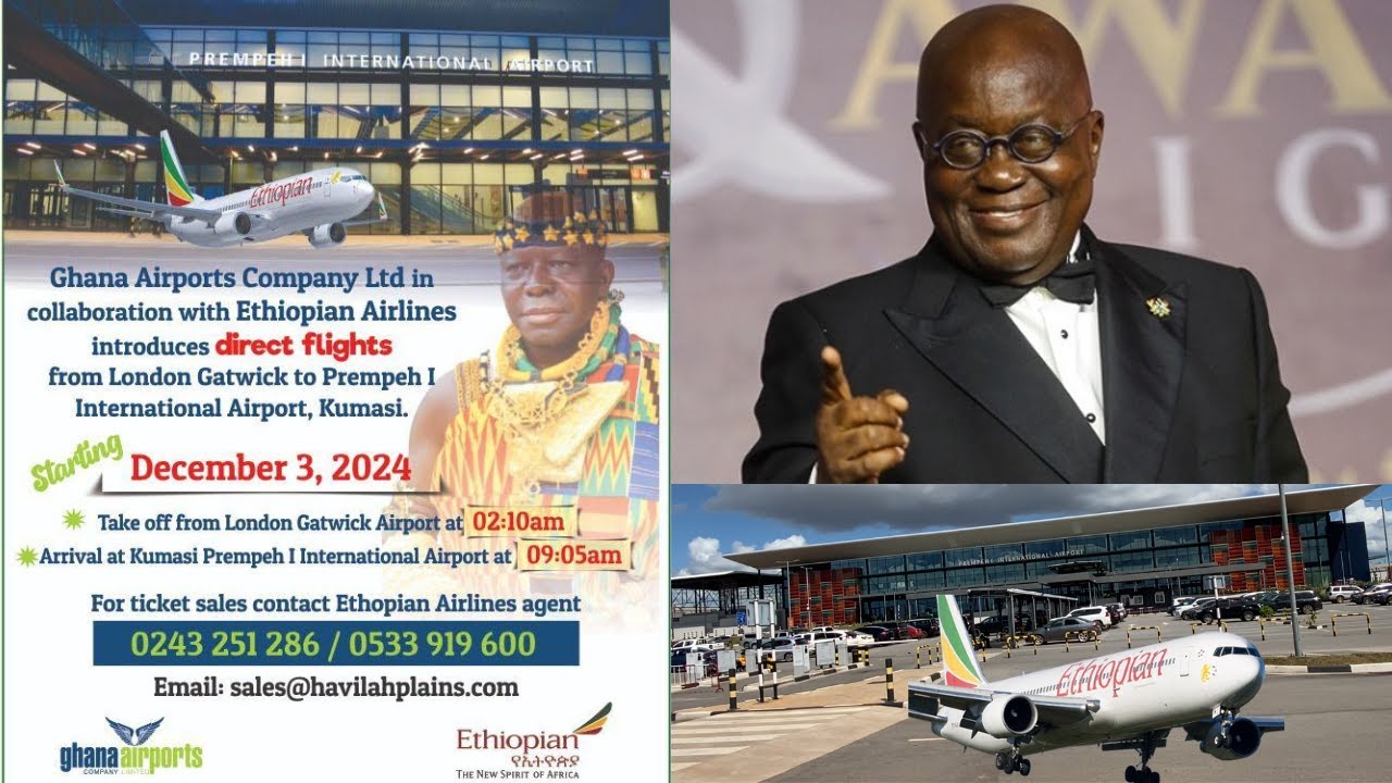 New Prempeh 1 International Airport Now Booking Direct Int'l Flights from London to Kumasi.