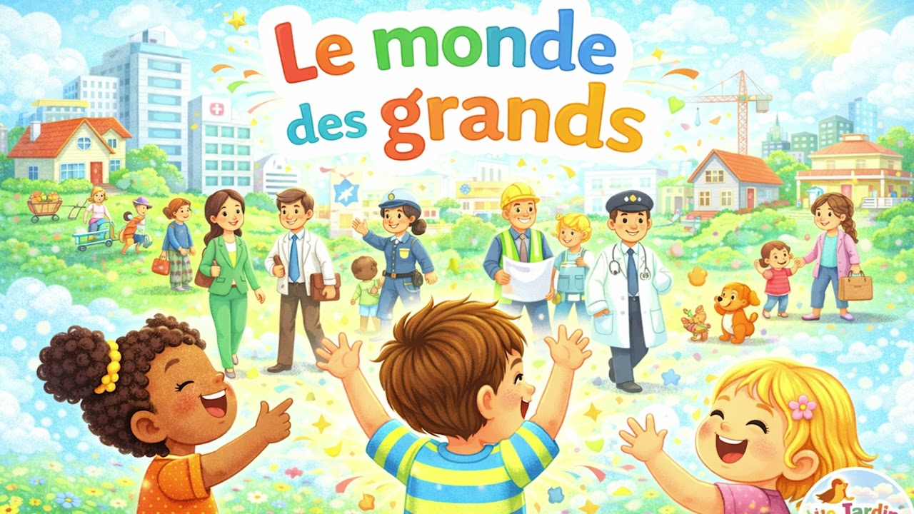 Le Monde des Grands 🌍 | Chanson enfant sur les adultes | Comptine douce maternelle