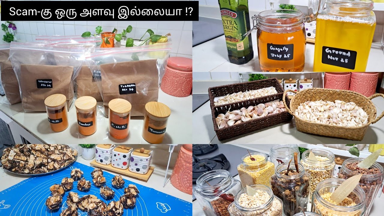 💥தமிழில்~My yearly grocery storage preparation | Monthly storage for south indian meal prep #home