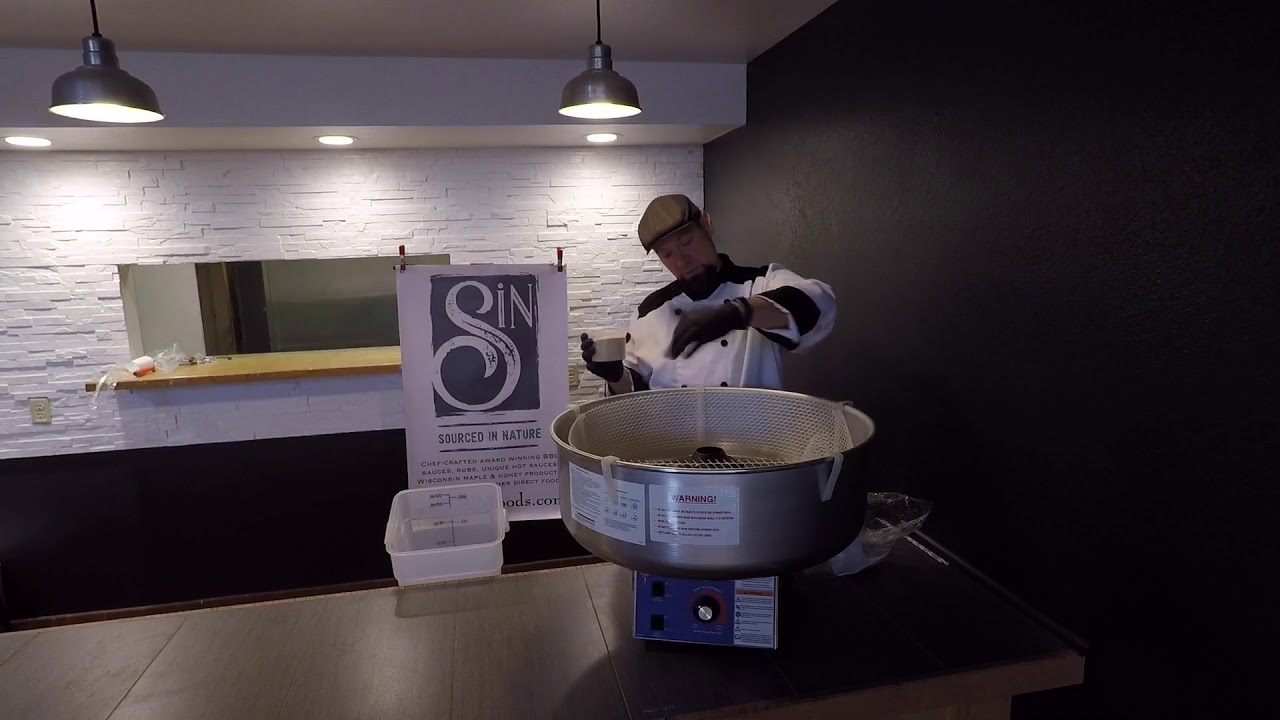 Making Maple Cotton Candy with Gold Medal “Floss Maxx” by Sourced in Nature